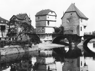 Puente Nahe, Bad Kreuznach, c.1910 de Jousset